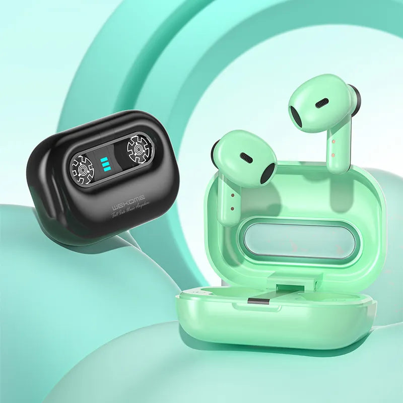 WEKOME VA06 Vanguard Series – „Bluetooth V5.2“ TWS belaidės ausinės su įkrovimo dėklu (balta)