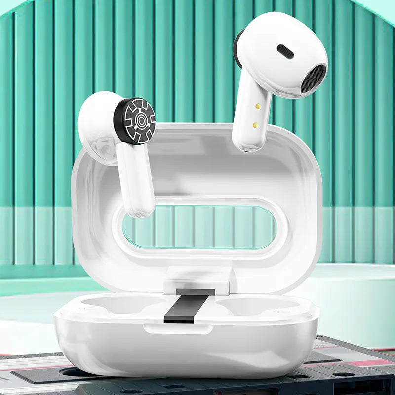 WEKOME VA06 Vanguard Series – „Bluetooth V5.2“ TWS belaidės ausinės su įkrovimo dėklu (balta)