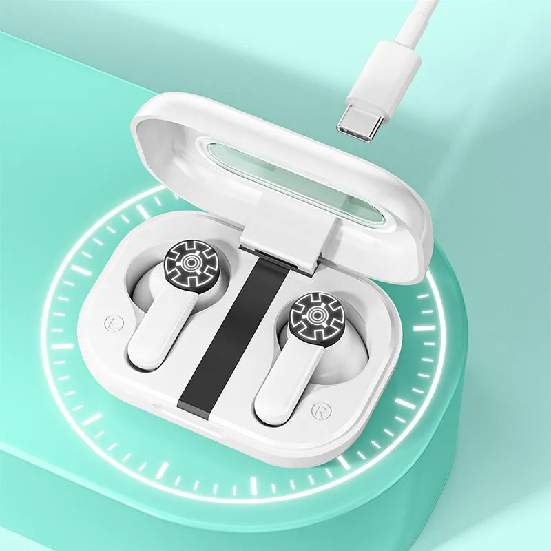 WEKOME VA06 Vanguard Series – „Bluetooth V5.2“ TWS belaidės ausinės su įkrovimo dėklu (balta)
