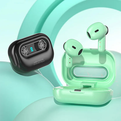 WEKOME VA06 Vanguard Series - „Bluetooth V5.2“ TWS belaidės ausinės su įkrovimo dėklu (žalia)