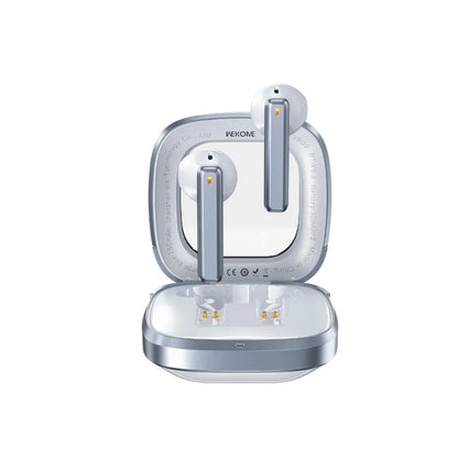 WEKOME VB09 Cyerin Series – belaidės „Bluetooth“ ausinės V5.3 TWS su įkrovimo dėklu (baltos)