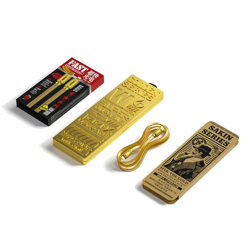 WEKOME WDC-163 Sakin serija - USB-C į Lightning PD 20W jungiamasis kabelis 1 m (Auksinis)