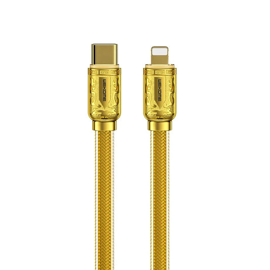 WEKOME WDC-163 Sakin serija - USB-C į Lightning PD 20W jungiamasis kabelis 1 m (Auksinis)