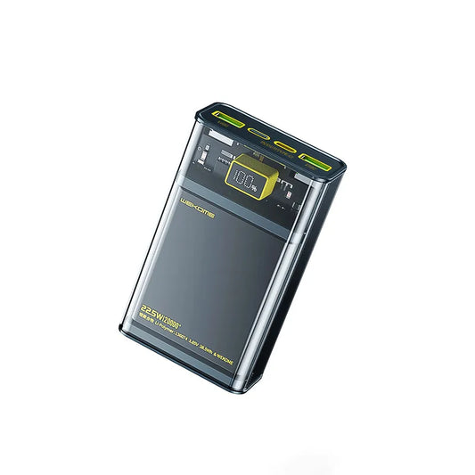 WEKOME WP-321 Vanguard serija – Power bank 20000 mAh Itin greitas įkrovimas PD 20W + QC 22.5W (Juoda / Permatoma)