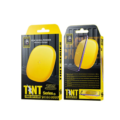 WEKOME WP-U165 Tint serija – Qi belaidis indukcinis įkroviklis 15W (geltonas)