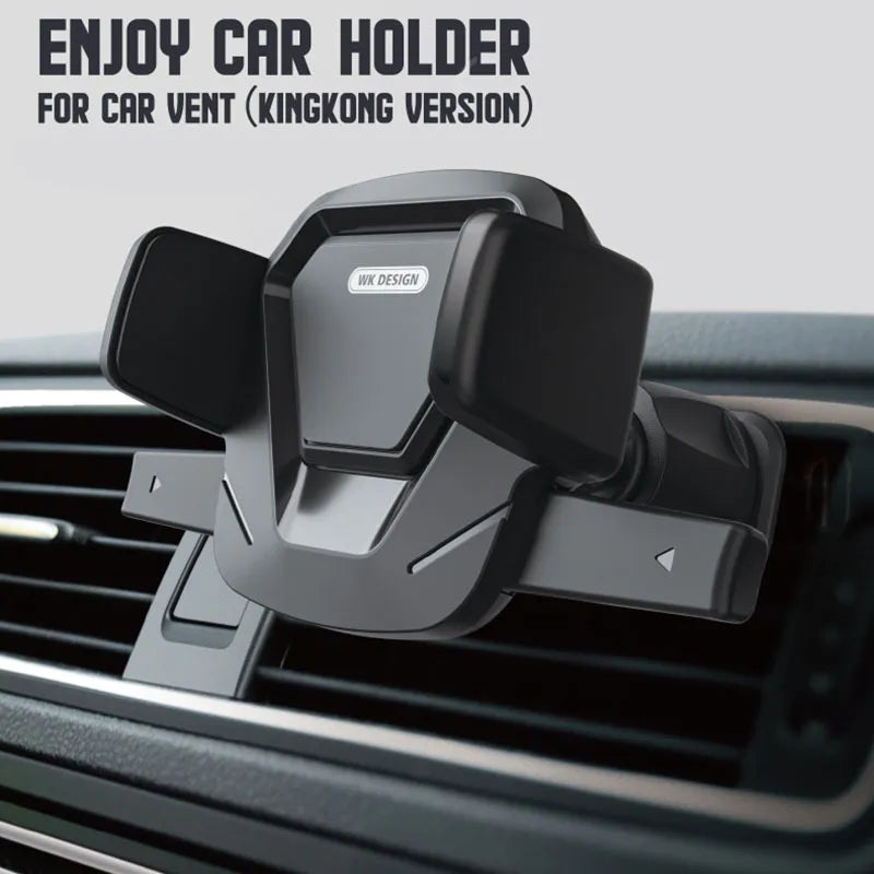 WEKOME WP-U82 King Kong Series – mechaninis automobilinis laikiklis telefonams 4,7"- 6,5" (juodas)