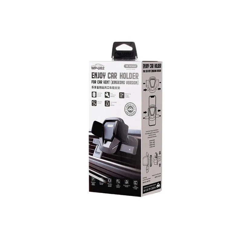 WEKOME WP-U82 King Kong Series – mechaninis automobilinis laikiklis telefonams 4,7"- 6,5" (juodas)