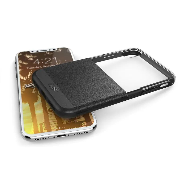 X-Doria Dash dėklas skirtas iPhone X (Juoda oda)