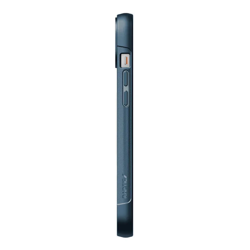 X-Doria Raptic Clutch – Biologiškai skaidomas dėklas iPhone 14 Plus (atlaikė kritimo testą iš 3 m) (mėlynas)