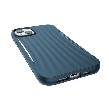 X-Doria Raptic Clutch – Biologiškai skaidomas dėklas iPhone 14 Plus (atlaikė kritimo testą iš 3 m) (mėlynas)