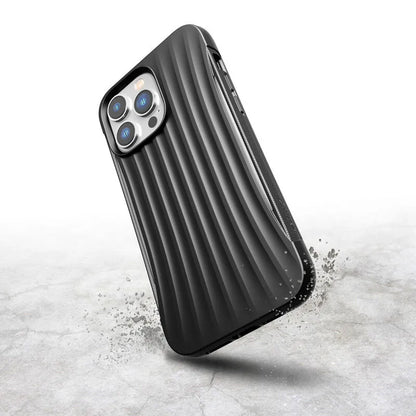 X-Doria Raptic Clutch – Biologiškai skaidomas dėklas „iPhone 14 Pro Max“ (išbandytas numetant iš 3 m aukščio) (juodas)