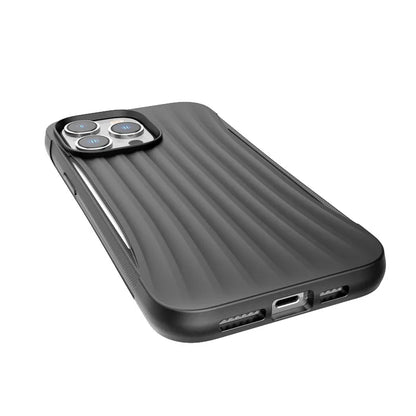 X-Doria Raptic Clutch – Biologiškai skaidomas dėklas „iPhone 14 Pro Max“ (išbandytas numetant iš 3 m aukščio) (juodas)