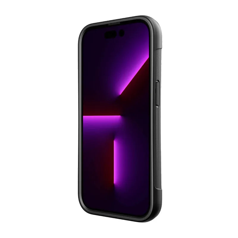 X-Doria Raptic Clutch – biologiškai skaidomas dėklas, skirtas „iPhone 14“ (atsparus kritimui iš 3 m) (juodas)