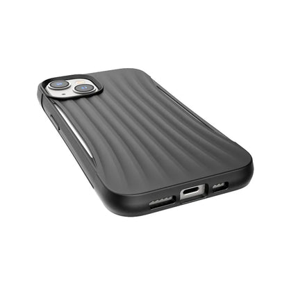 X-Doria Raptic Clutch – biologiškai skaidomas dėklas, skirtas „iPhone 14“ (atsparus kritimui iš 3 m) (juodas)
