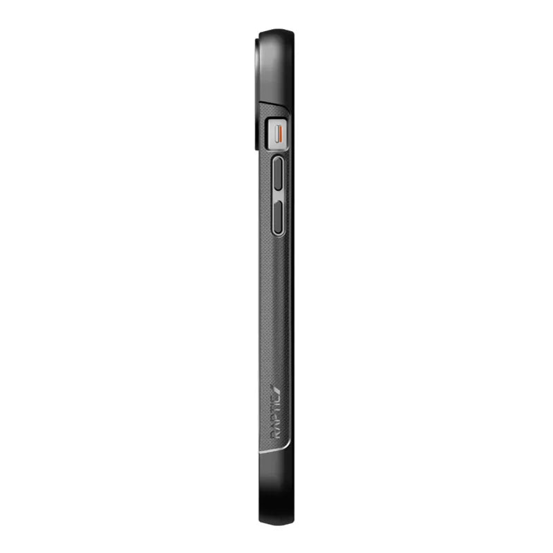 X-Doria Raptic Clutch – Biologiškai skaidomas dėklas, skirtas „iPhone 14 Plus“ (atsparus kritimui iki 3 m) (juodas)