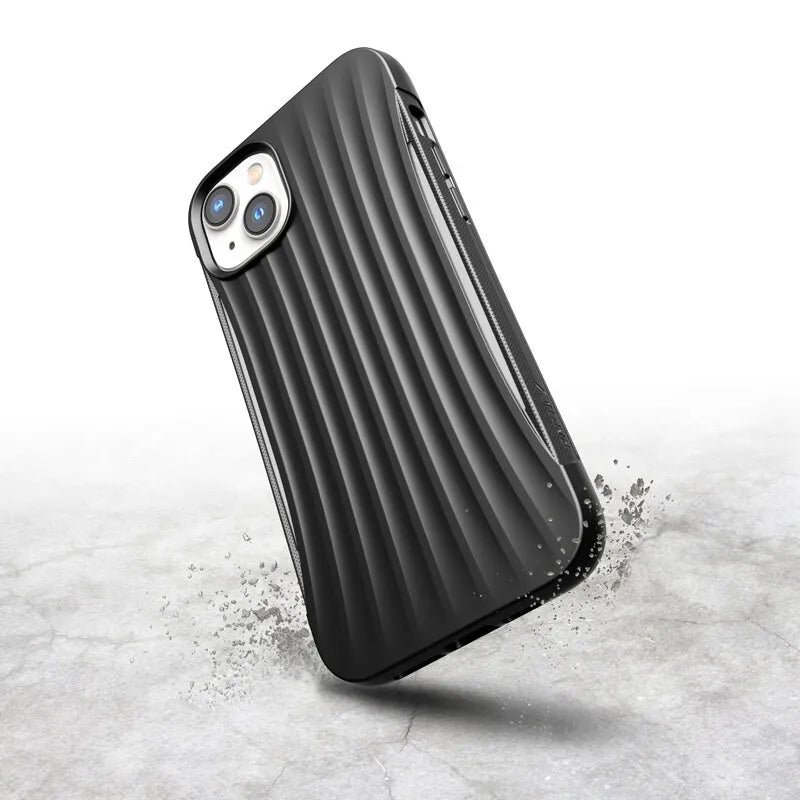 X-Doria Raptic Clutch – Biologiškai skaidomas dėklas, skirtas „iPhone 14 Plus“ (atsparus kritimui iki 3 m) (juodas)