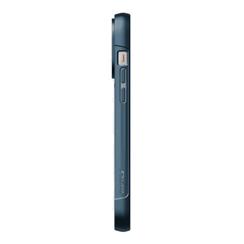 X-Doria Raptic Clutch – biologiškai skaidrus dėklas skirtas „iPhone 14 Pro Max“ (atsparus kritimui iš 3 m aukščio) (mėlynas)