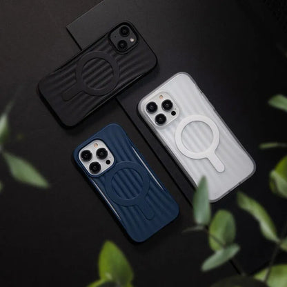 X-Doria Raptic Clutch MagSafe – biologiškai skaidomas dėklas iPhone 14 Pro Max (atsparumas kritimui iki 3 m) (Marine Blue)