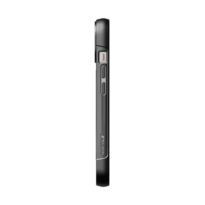 X-Doria Raptic Clutch MagSafe – biologiškai skaidomas dėklas, skirtas „iPhone 14“ (išbandyta iki 3 m aukščio kritimo) (juoda)