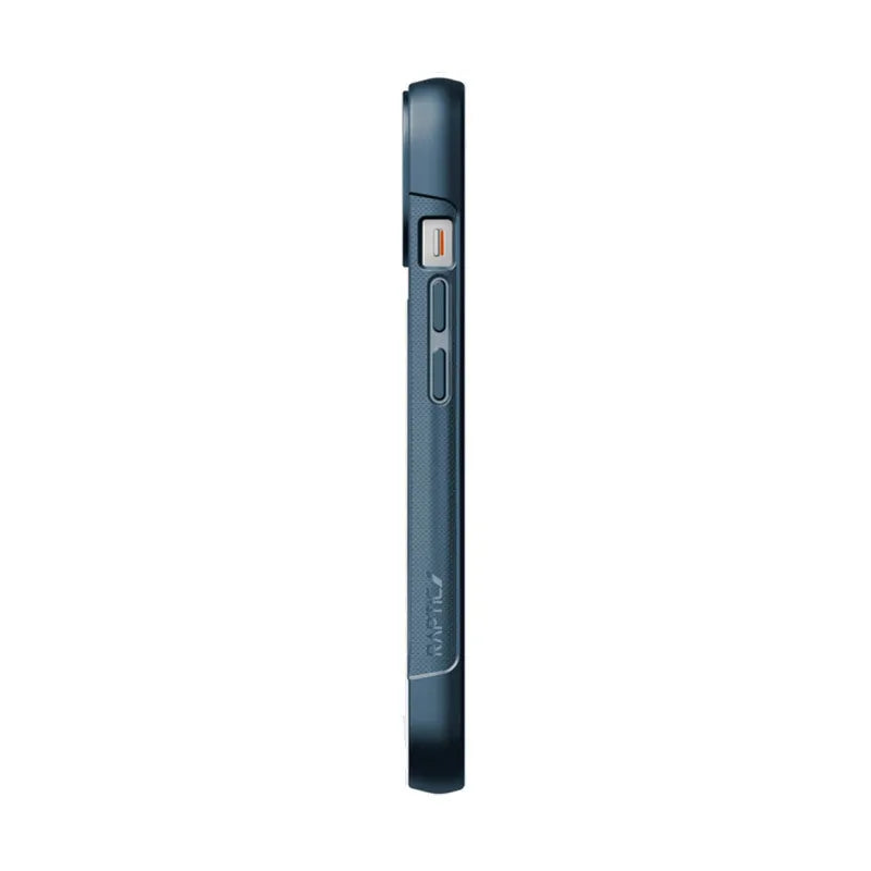 X-Doria Raptic Clutch MagSafe – Biologiškai skaidomas dėklas, skirtas iPhone 14 (išbandytas kritimas iš 3m) (Marine Blue)