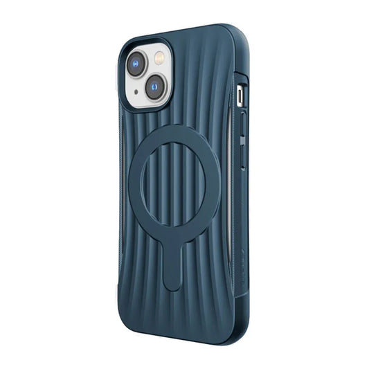 X-Doria Raptic Clutch MagSafe – Biologiškai skaidomas dėklas, skirtas iPhone 14 (išbandytas kritimas iš 3m) (Marine Blue)