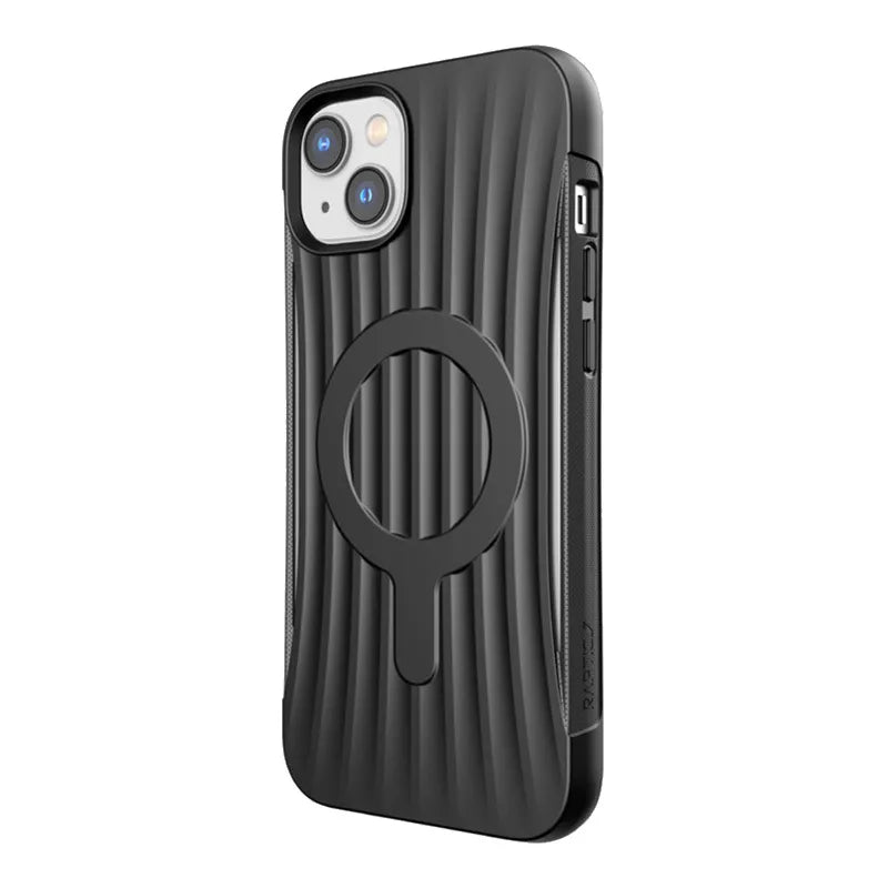 X-Doria Raptic Clutch MagSafe – Biologiškai skaidomas dėklas, skirtas „iPhone 14 Plus“ (atsparumas kritimui iš 3 m) (juodas)