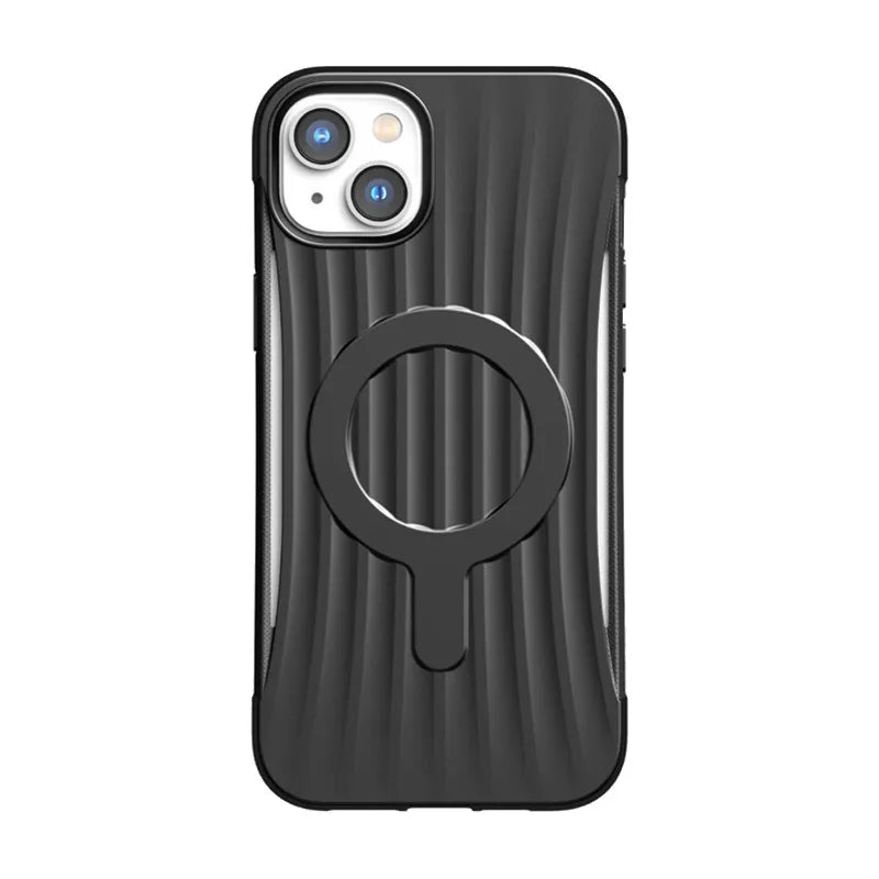 X-Doria Raptic Clutch MagSafe – Biologiškai skaidomas dėklas, skirtas „iPhone 14 Plus“ (atsparumas kritimui iš 3 m) (juodas)