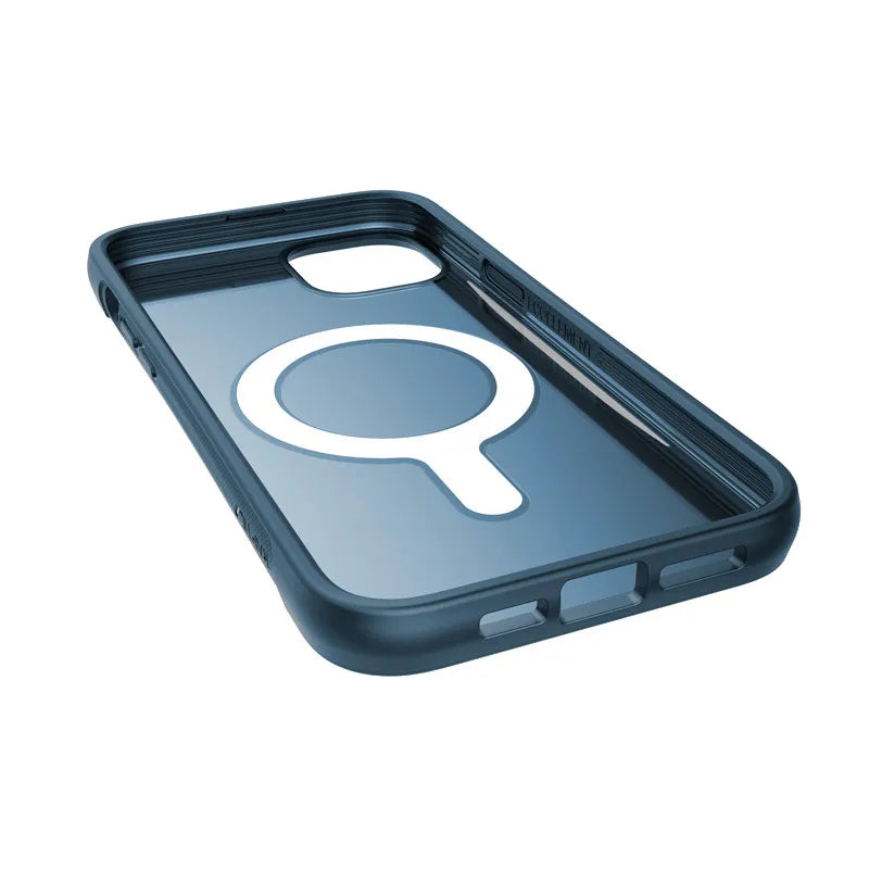 X-Doria Raptic Clutch MagSafe – biologiškai skaidomas dėklas, skirtas „iPhone 14 Plus“ („Drop-Tested 3m“) (jūros mėlyna)