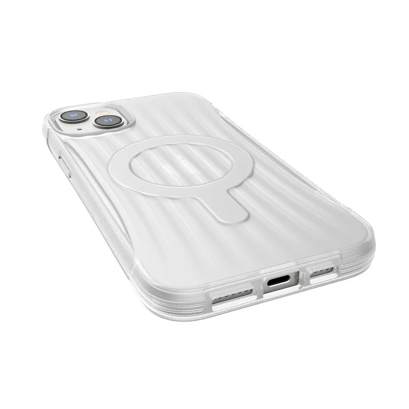 X-Doria Raptic Clutch MagSafe – biologiškai skaidomas dėklas, skirtas "iPhone 14 Plus" (išbandytas iki 3 m kritimas) (skaidrus)