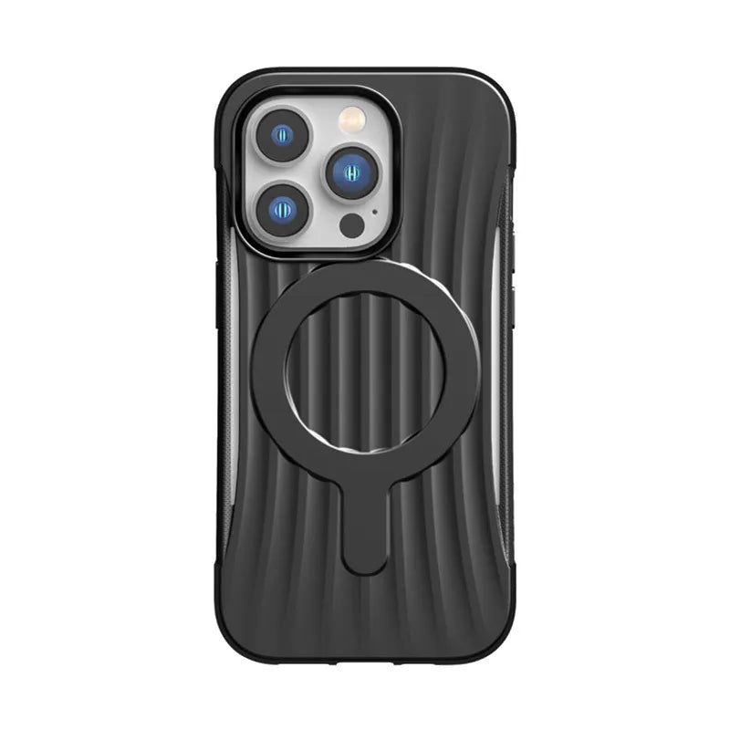 X-Doria Raptic Clutch MagSafe - Biologiškai skaidomas dėklas skirtas iPhone 14 Pro (Bandytas kritimas iš 3 m) (Juoda)