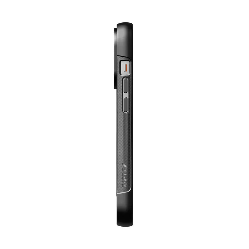 X-Doria Raptic Clutch MagSafe - Biologiškai skaidomas dėklas skirtas iPhone 14 Pro (Bandytas kritimas iš 3 m) (Juoda)