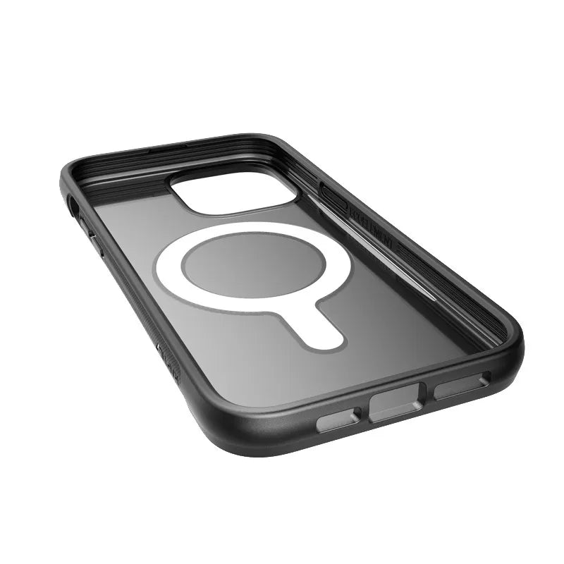 X-Doria Raptic Clutch MagSafe – Biologiškai skaidomas dėklas skirtas iPhone 14 Pro Max (patikrintas nuo kritimo 3m aukščio) (Juoda)