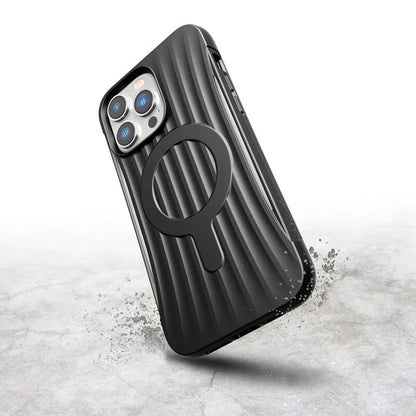 X-Doria Raptic Clutch MagSafe – Biologiškai skaidomas dėklas skirtas iPhone 14 Pro Max (patikrintas nuo kritimo 3m aukščio) (Juoda)