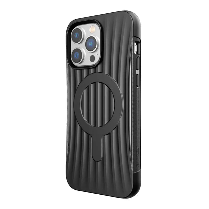 X-Doria Raptic Clutch MagSafe – Biologiškai skaidomas dėklas skirtas iPhone 14 Pro Max (patikrintas nuo kritimo 3m aukščio) (Juoda)