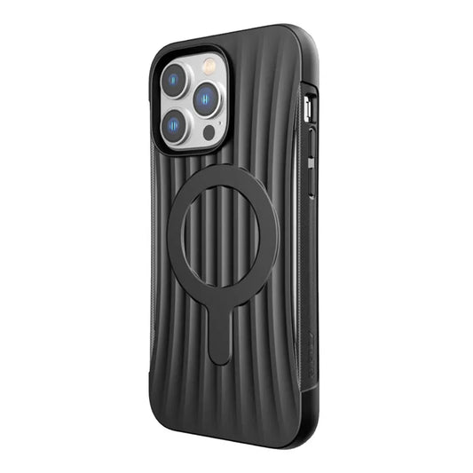 X-Doria Raptic Clutch MagSafe – Biologiškai skaidomas dėklas skirtas iPhone 14 Pro Max (patikrintas nuo kritimo 3m aukščio) (Juoda)