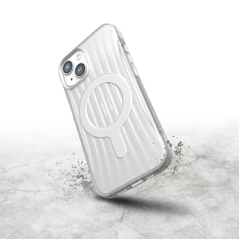 X-Doria Raptic Clutch MagSafe – Biologiškai skaidrus dėklas, skirtas iPhone 14 (išbandytas nuo kritimo iš 3 m aukščio) (skaidrus)