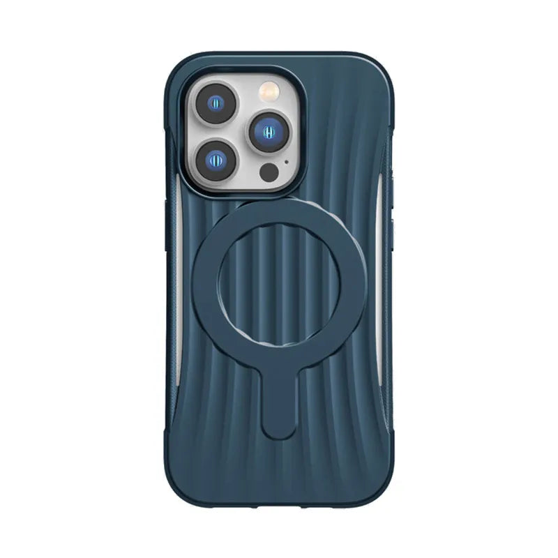X-Doria Raptic Clutch MagSafe – biologiškai skaidrus dėklas, skirtas iPhone 14 Pro (išbandytas kritimas iš 3 m aukščio) (jūros mėlyna)