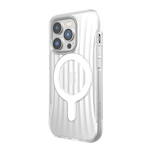 X-Doria Raptic Clutch MagSafe – biologiškai skaidrus dėklas, skirtas iPhone 14 Pro (išbandytas kritimas iš 3 m aukščio) (skaidrus)