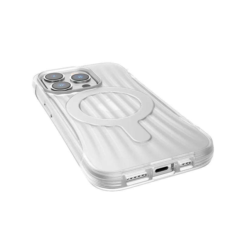 X-Doria Raptic Clutch MagSafe – biologiškai skaidrus dėklas, skirtas iPhone 14 Pro (išbandytas kritimas iš 3 m aukščio) (skaidrus)