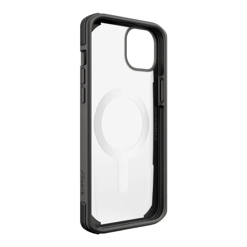 X-Doria Raptic Secure MagSafe – biologiškai skaidomas dėklas, skirtas „iPhone 14 Plus“ („Drop-Tested 4m“) (juodas)