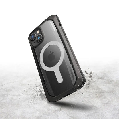 X-Doria Raptic Secure MagSafe – biologiškai skaidomas dėklas, skirtas „iPhone 14 Plus“ („Drop-Tested 4m“) (juodas)