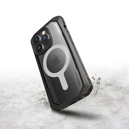 X-Doria Raptic Secure MagSafe – biologiškai skaidus dėklas, skirtas „iPhone 14 Pro Max“ (atsparus kritimui iš 4 m aukščio) (juoda spalva)