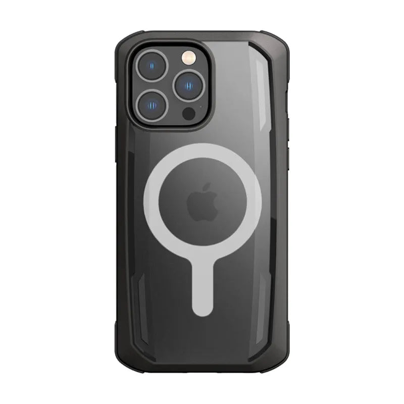 X-Doria Raptic Secure MagSafe – biologiškai skaidus dėklas, skirtas „iPhone 14 Pro Max“ (atsparus kritimui iš 4 m aukščio) (juoda spalva)