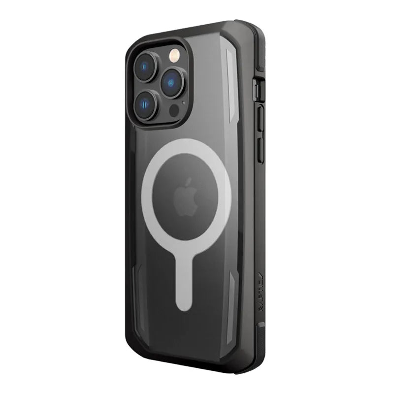 X-Doria Raptic Secure MagSafe – biologiškai skaidus dėklas, skirtas „iPhone 14 Pro Max“ (atsparus kritimui iš 4 m aukščio) (juoda spalva)