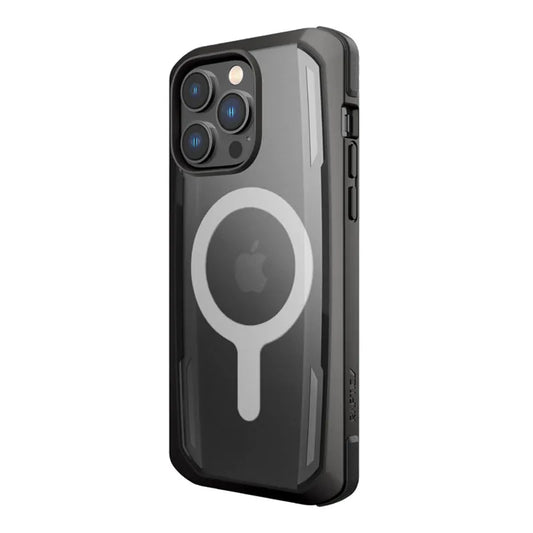 X-Doria Raptic Secure MagSafe – biologiškai skaidus dėklas, skirtas „iPhone 14 Pro Max“ (atsparus kritimui iš 4 m aukščio) (juoda spalva)