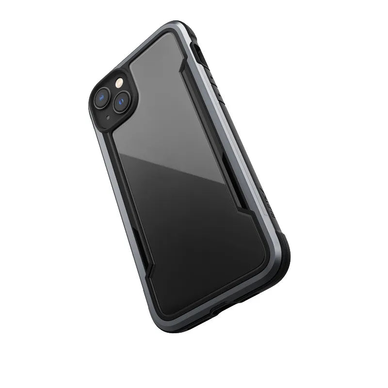 X-Doria Raptic Shield – aliumininis dėklas, skirtas iPhone 14 Plus (išbandytas numetus iš 3 m aukščio) (juodas)