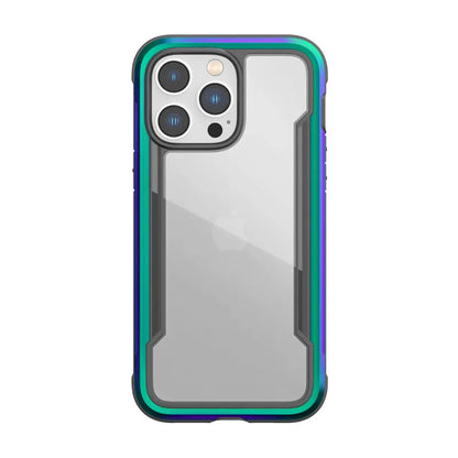 X-Doria Raptic Shield - Aliuminio dėklas iPhone 14 Pro Max (atsparus kritimui iš 3m) (Vaivorykštinis)