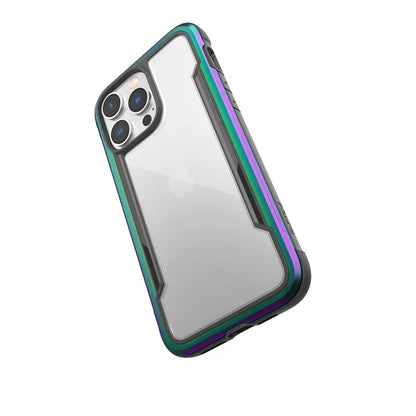 X-Doria Raptic Shield - Aliuminio dėklas iPhone 14 Pro Max (atsparus kritimui iš 3m) (Vaivorykštinis)