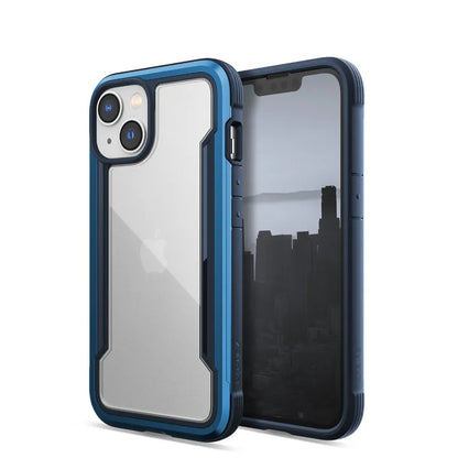 X-Doria Raptic Shield – Aliuminio dėklas, skirtas iPhone 14 (atlaiko kritimą iš 3 m aukščio) (jūros mėlyna)