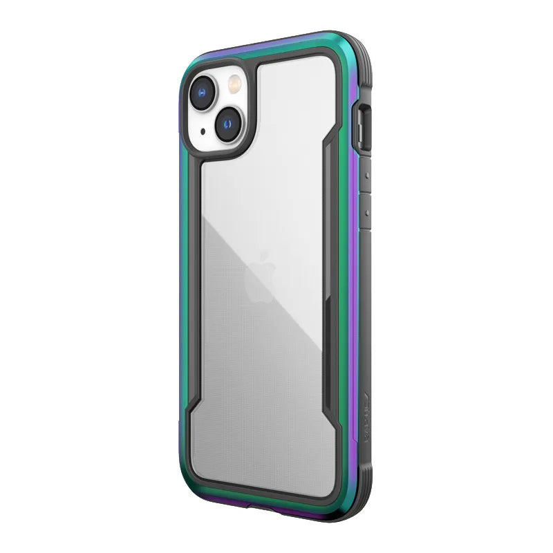 X-Doria Raptic Shield - Aliuminio dėklas, skirtas iPhone 14 Plus (atsparus kritimui iki 3m) (perlamutrinis)